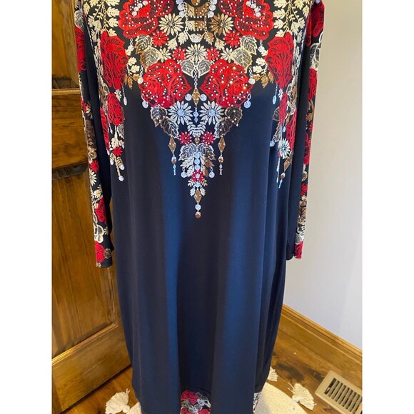 JM Collection Dress Women Plus Size 1X Boat Neck Black Party Dress Formal Fancy - Picture 5 of 9